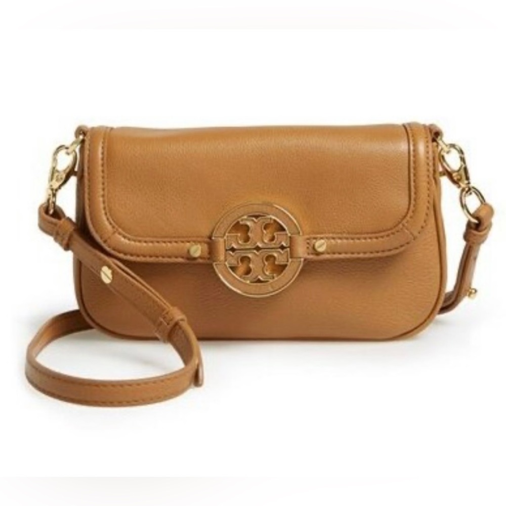 Tory Burch Tan Crossbody Bag with Gold Hardware